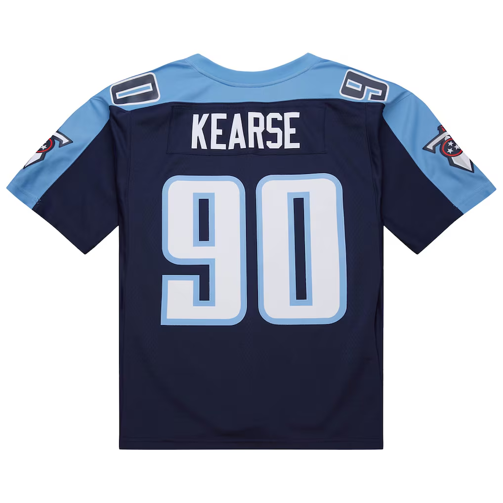 Kooe T.Titans #90 Jevon Kearse Mitchell & Ness Navy 1999 Legacy Replica Jersey Tennessee Titans Jevon Kearse Mitchell & Ness Navy 1999 Legacy Replica Jersey