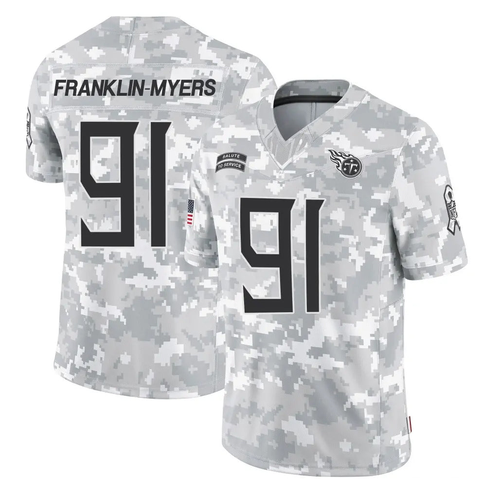 Kooe T.Titans #91 John Franklin-Myers Player Arctic Camo Limited Salute to Service Home Game Stitched Jerseys