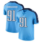 Kooe T.Titans #91 John Franklin-Myers Player Light Blue Limited Color Rush Home Game Stitched Jerseys