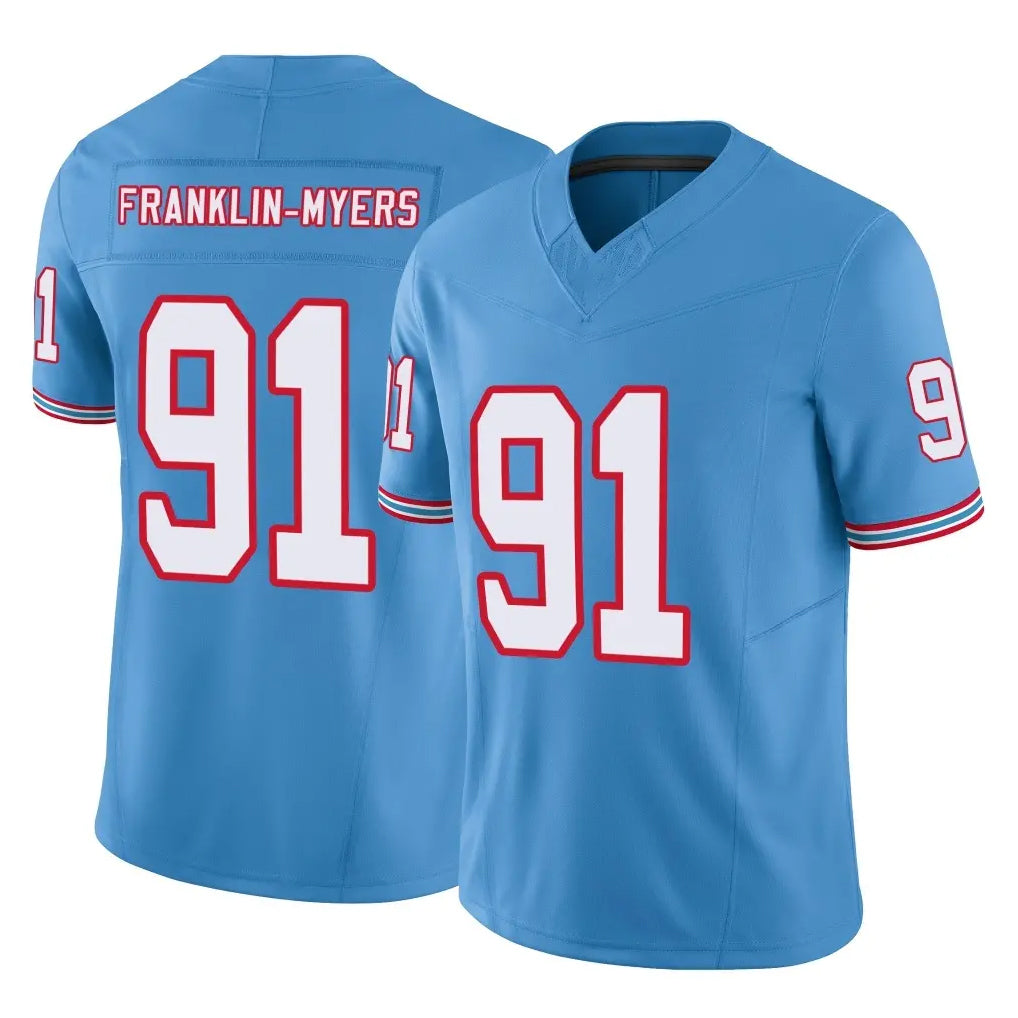 Kooe T.Titans #91 John Franklin-Myers Player Light Blue Limited Vapor F.U.S.E. Home Game Stitched Jerseys