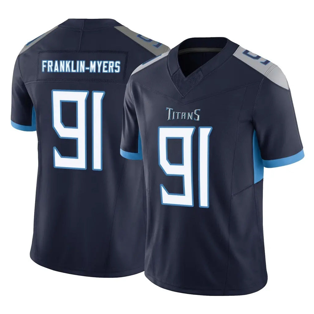 Kooe T.Titans #91 John Franklin-Myers Player Navy Limited Vapor F.U.S.E. Home Game Stitched Jerseys