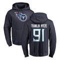 Kooe T.Titans #91 John Franklin-Myers Player Navy Logo Pullover Hoodies Home Game Stitched Jerseys