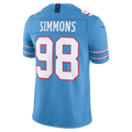 Kooe T.Titans #98 Jeffery Simmons Light Blue Team Vapor F.U.S.E. Stitched Limited Jerseys
