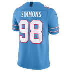 Kooe T.Titans #98 Jeffery Simmons Light Blue Team Vapor F.U.S.E. Stitched Limited Jerseys