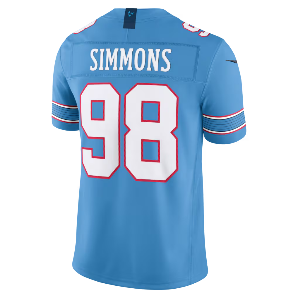 Kooe T.Titans #98 Jeffery Simmons Light Blue Team Vapor F.U.S.E. Stitched Limited Jerseys