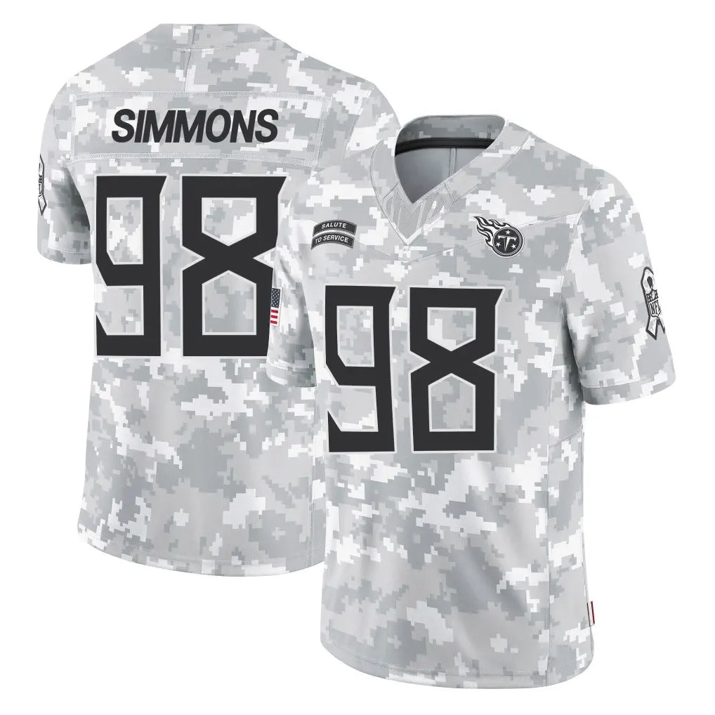 Kooe T.Titans #98 Jeffery Simmons Player Arctic Camo Limited Salute to Service Home Game Stitched Jerseys