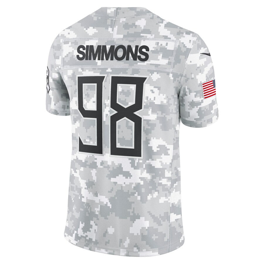 Kooe T.Titans #98 Jeffery Simmons Player Arctic Camo Salute To Service Limited Stitched Jerseys
