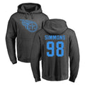 Kooe T.Titans #98 Jeffery Simmons Player Ash One Color Pullover Hoodies Home Game Stitched Jerseys