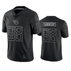 Kooe T.Titans #98 Jeffery Simmons Player Black RFLCTV Limited Stitched Jerseys