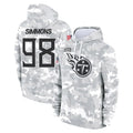 Kooe T.Titans #98 Jeffery Simmons Player Camo Arctic Salute to Service Pullover Hoodies Home Game Stitched Jerseys
