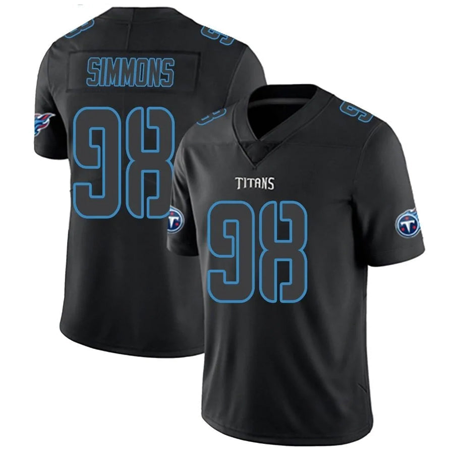 Kooe T.Titans #98 Jeffery Simmons Player Elite Light Blue Vapor Untouchable Stitched Jerseys
