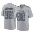 Kooe T.Titans #98 Jeffery Simmons Player Gray Atmosphere Fashion Home Game Stitched Jerseys