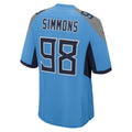 Kooe T.Titans #98 Jeffery Simmons Player Light Blue Home Game Stitched Jerseys