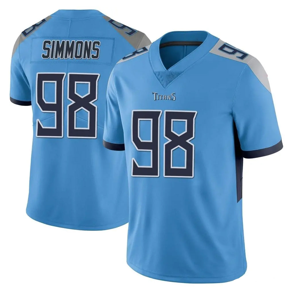 Kooe T.Titans #98 Jeffery Simmons Player Light Blue Limited Vapor Untouchable Home Game Stitched Jerseys