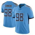 Kooe T.Titans #98 Jeffery Simmons Player Light Blue Limited Vapor Untouchable Home Game Stitched Jerseys