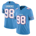 Kooe T.Titans #98 Jeffery Simmons Player Light Blue Team Vapor F.U.S.E. Limited Home Game Stitched Jerseys