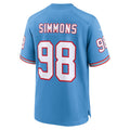 Kooe T.Titans #98 Jeffery Simmons Player Light Blue Throwback Alternate Game Stitched Jerseys