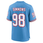 Kooe T.Titans #98 Jeffery Simmons Player Light Blue Throwback Alternate Game Stitched Jerseys