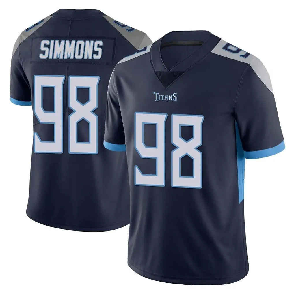 Kooe T.Titans #98 Jeffery Simmons Player Navy Limited Vapor Untouchable Home Game Stitched Jerseys