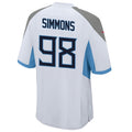 Kooe T.Titans #98 Jeffery Simmons Player White Home Game Stitched Jerseys