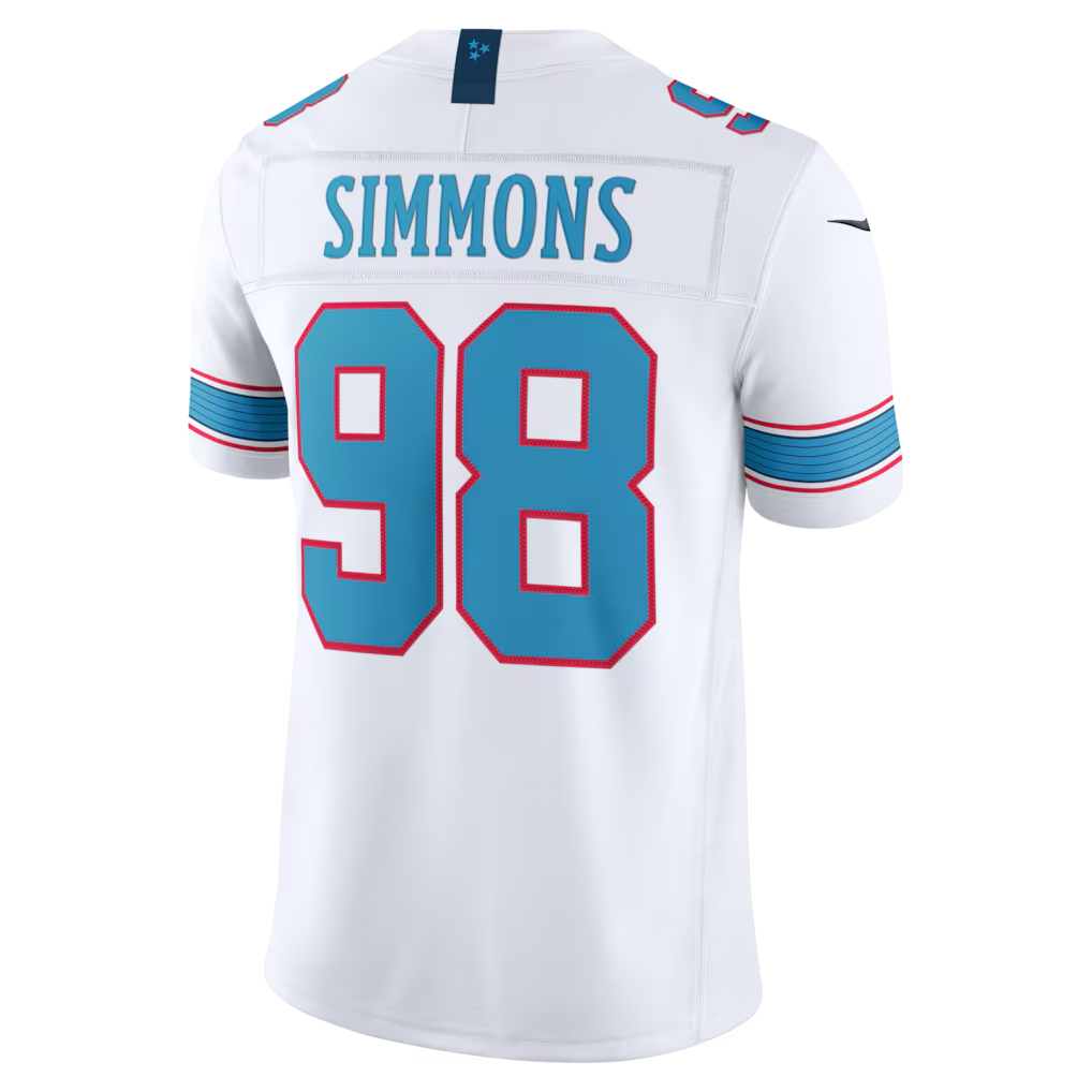 Kooe T.Titans #98 Jeffery Simmons White Vapor F.U.S.E. Stitched Limited Jerseys