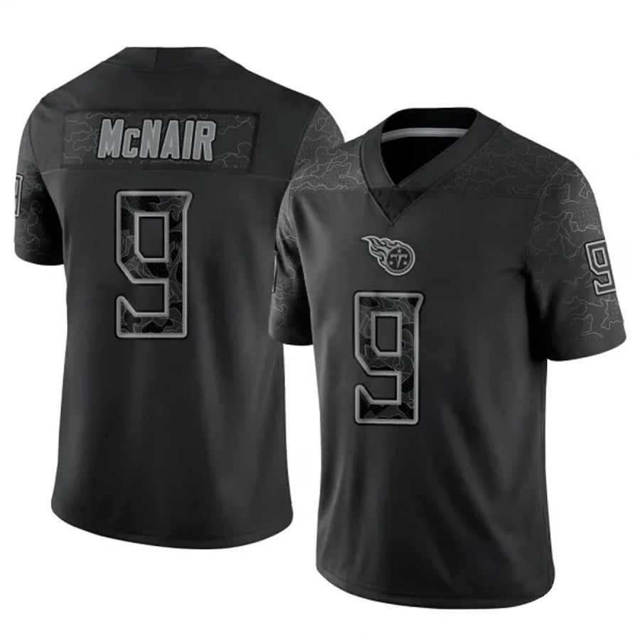 Kooe T.Titans #9 Steve McNair Player Black RFLCTV Limited Stitched Jerseys