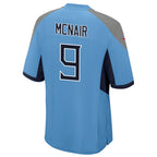 Kooe T.Titans #9 Steve McNair Player Light Blue Home Game Stitched Jerseys