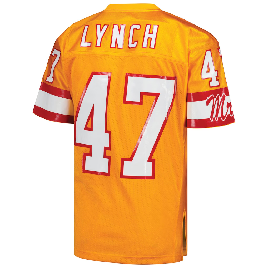 Kooe TB.Buccaneers 1993 #47 John Lynch Mitchell & Ness Orange Authentic Throwback Retired Player Stitched Puhic Jersey