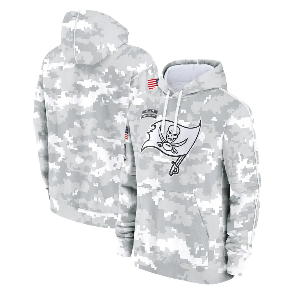 Kooe TB.Buccaneers  Blank Player Arctic Camo Limited Salute to Service Pullover Hoodies Game Stitched Jerseys