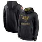 Kooe TB.Buccaneers  Blank Player Black Salute to Service Sideline Performance Pullover Hoodies Home Game Stitched Jerseys