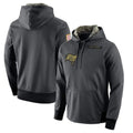Kooe TB.Buccaneers  Blank Player Gray Salute to Service Sideline Performance Pullover Hoodies Home Game Stitched Jerseys
