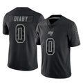 Kooe TB.Buccaneers #0 Yaya Diaby Player Black Reflective Limited Home Game Stitched Jerseys