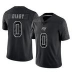 Kooe TB.Buccaneers #0 Yaya Diaby Player Black Reflective Limited Home Game Stitched Jerseys
