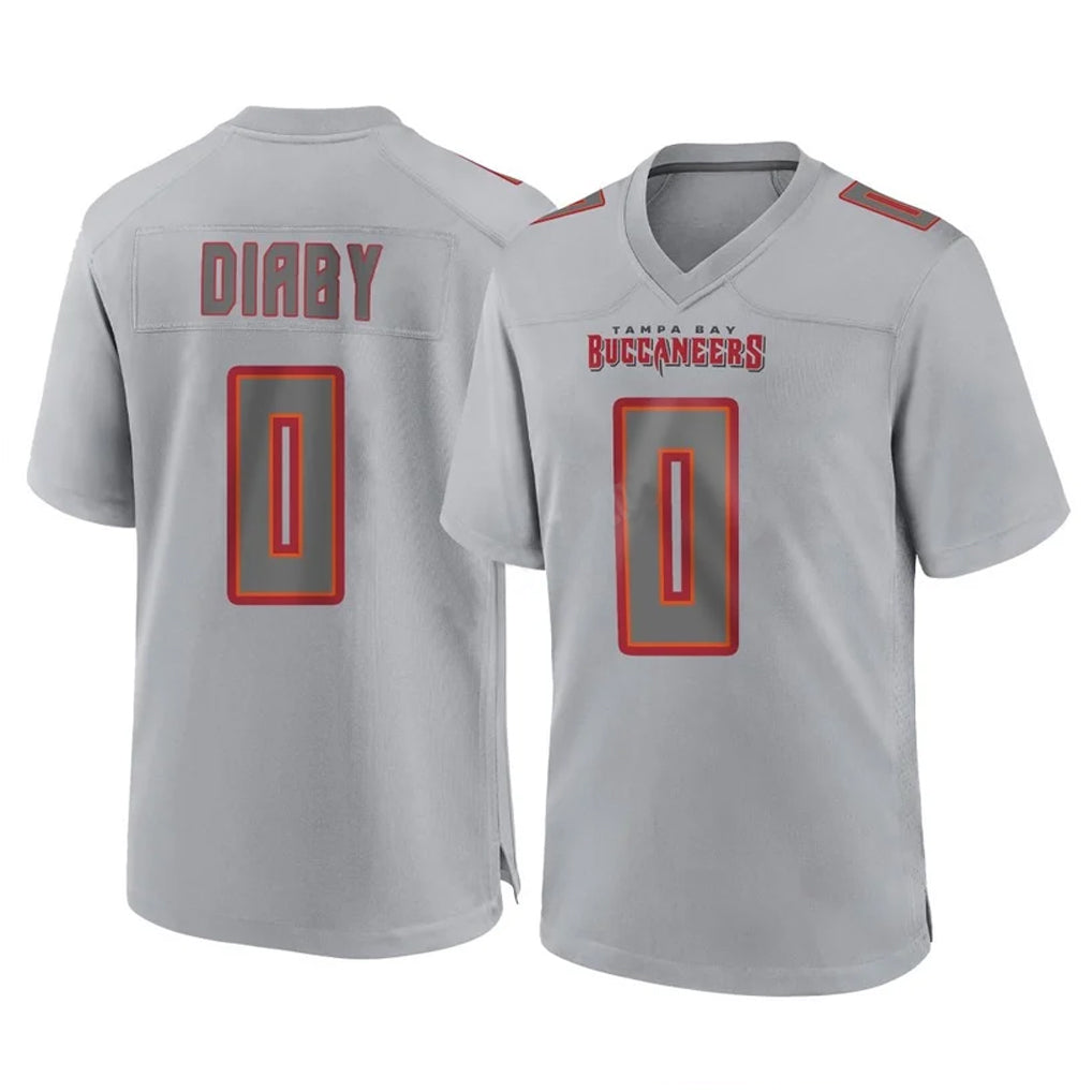 Kooe TB.Buccaneers #0 Yaya Diaby Player Gray Atmosphere Fashion Home Game Stitched Jerseys