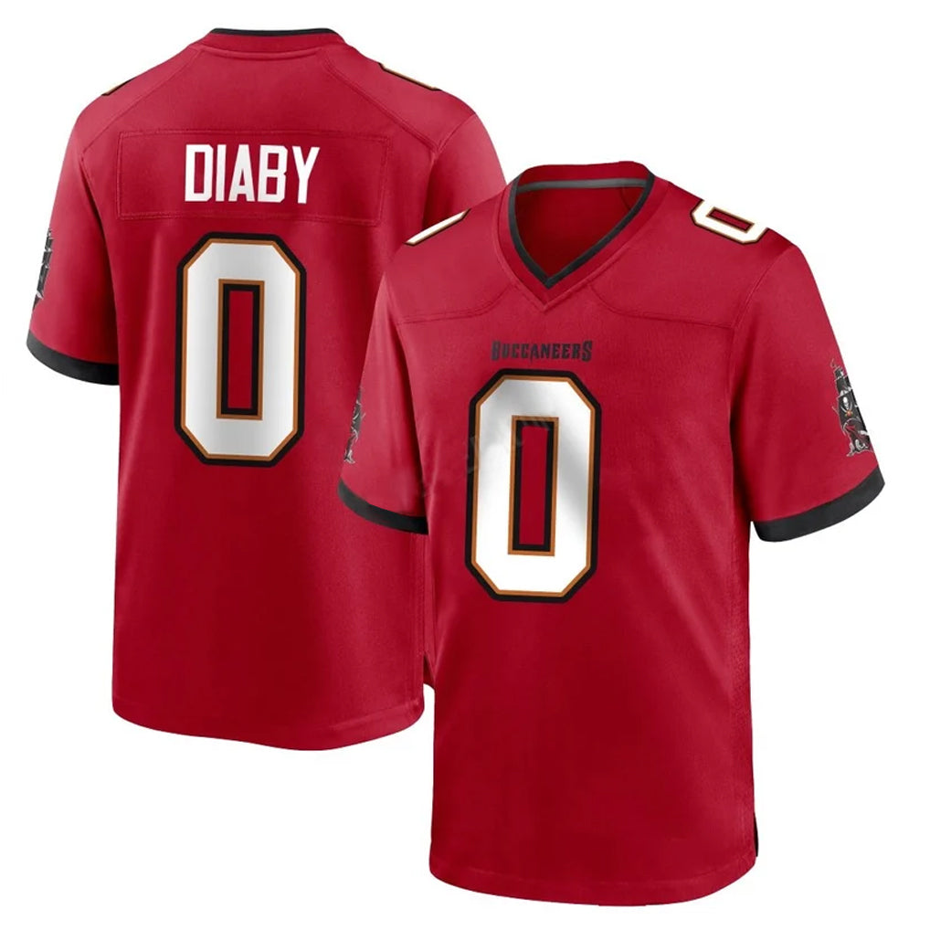 Kooe TB.Buccaneers #0 Yaya Diaby Player Red Home Game Stitched Jerseys