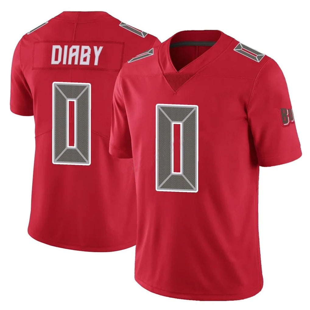 Kooe TB.Buccaneers #0 Yaya Diaby Player Red Limited Color Rush Home Game Stitched Jerseys
