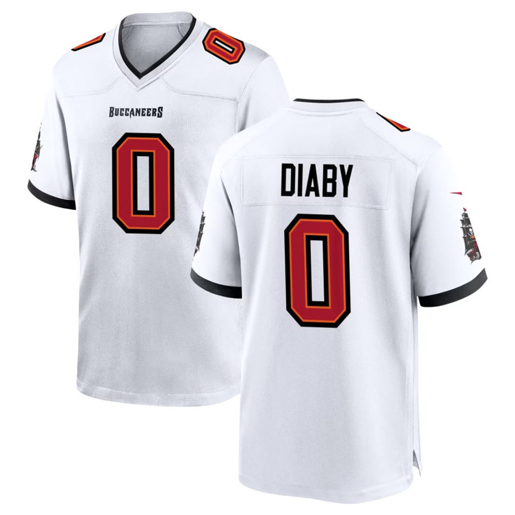 Kooe TB.Buccaneers #0 Yaya Diaby Player White Home Game Stitched Jerseys