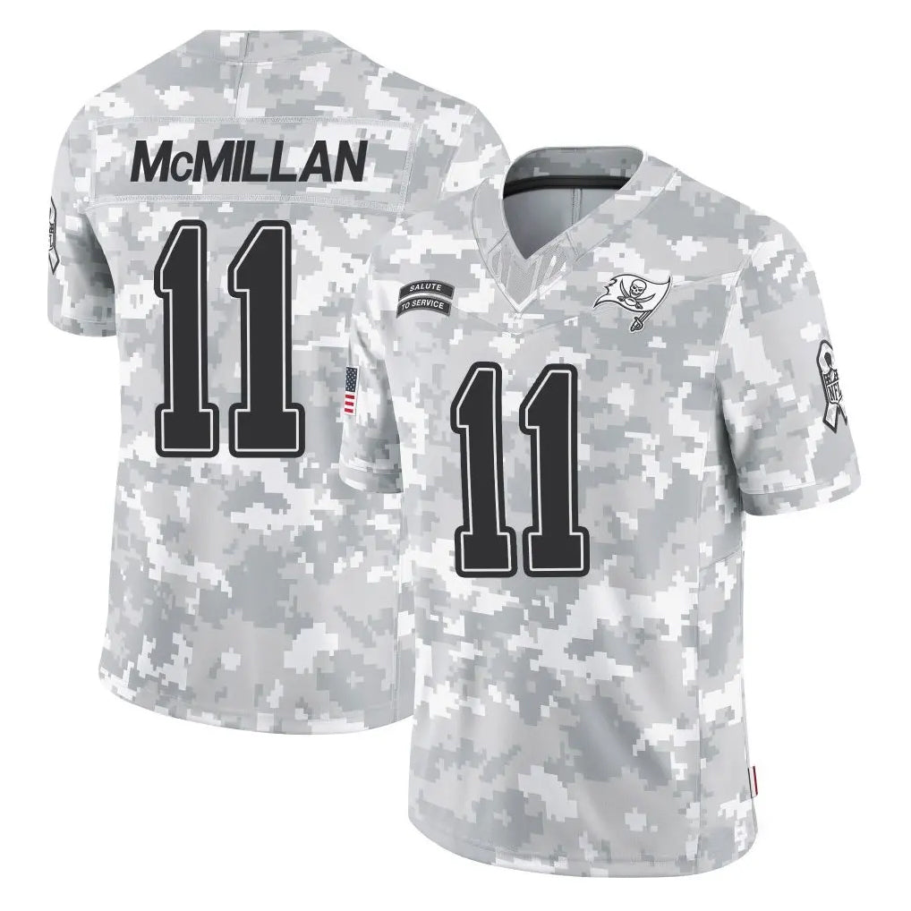 Kooe TB.Buccaneers #11 Jalen McMillan Player Arctic Camo Limited Salute To Service Home Game Stitched Jerseys