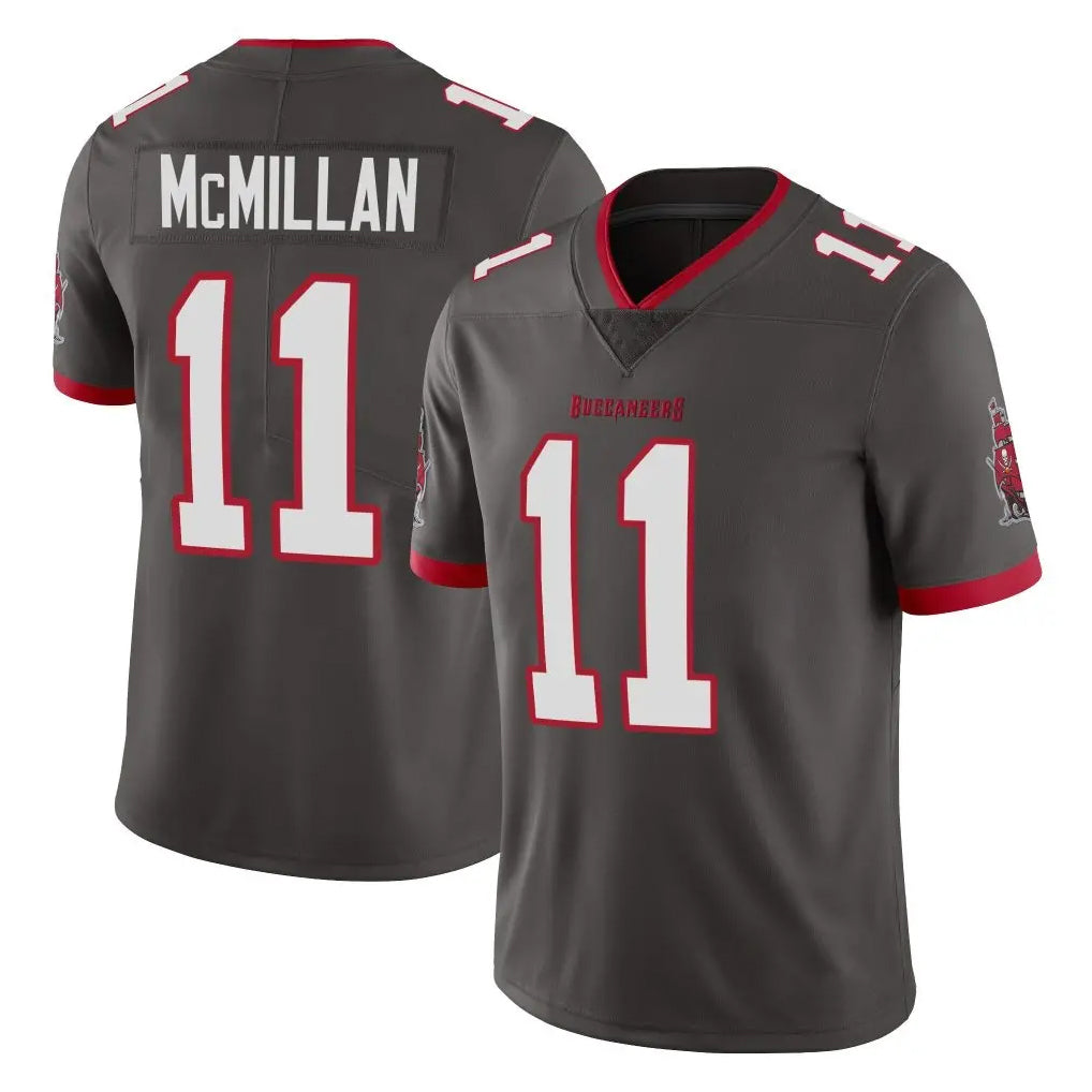 Kooe TB.Buccaneers #11 Jalen McMillan Player Pewter Limited Alternate Vapor Home Game Stitched Jerseys