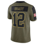 Kooe TB.Buccaneers #12 Tom Brady Player Olive Salute To Service Stitched Jerseys