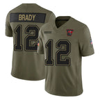 Kooe TB.Buccaneers #12 Tom Brady Player Olive Salute To Service Vapor Limited Stitched Jerseys