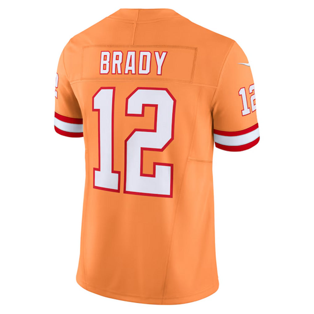 Kooe TB.Buccaneers #12 Tom Brady Player Orange Vapor F.U.S.E. Limited Stitched Jerseys