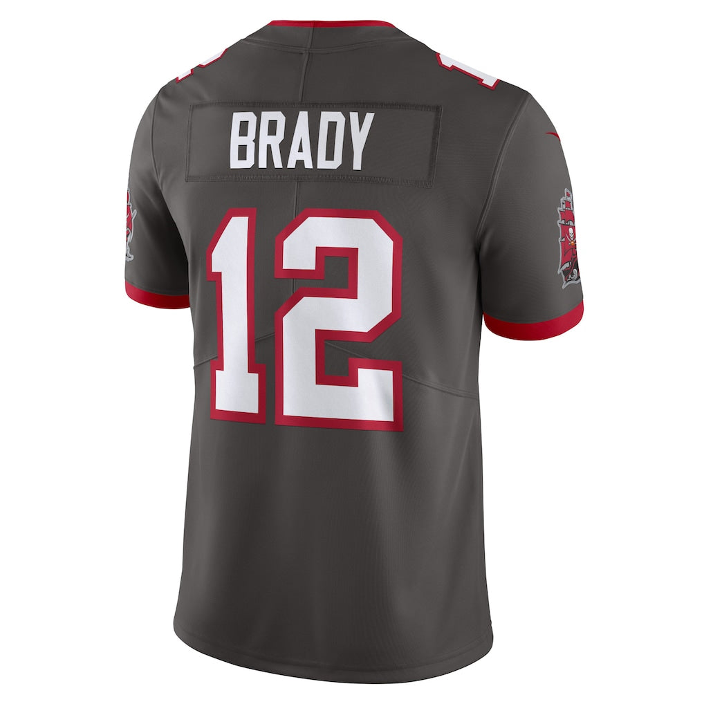Kooe TB.Buccaneers #12 Tom Brady Player Pewter Vapor F.U.S.E. Limited Stitched Jerseys