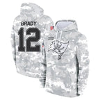 Kooe TB.Buccaneers #12 Tom Brady Player Salute to Service Hoodies Stitched Jerseys