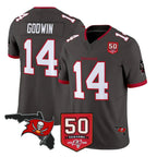 Kooe TB.Buccaneers #14 Chris Godwin Jr. Player Pewter Limited 2026 Season Vapor F.U.S.E. Home Game Stitched Jerseys