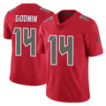 Kooe TB.Buccaneers #14 Chris Godwin Jr. Player Red Limited Color Rush Home Game Stitched Jerseys