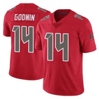 Kooe TB.Buccaneers #14 Chris Godwin Jr. Player Red Limited Color Rush Home Game Stitched Jerseys