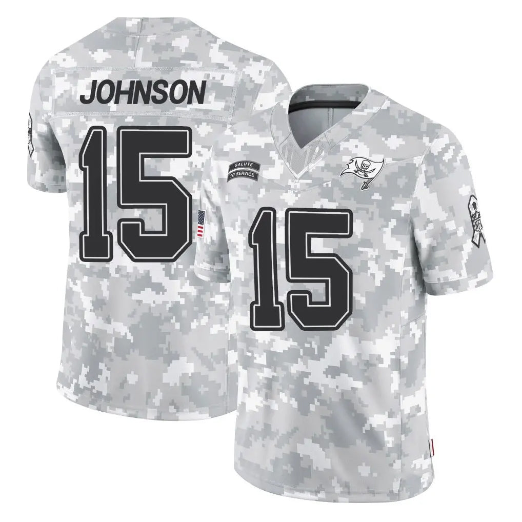 Kooe TB.Buccaneers #15 Tez Johnson Player Arctic Camo Limited Salute To Service Home Game Stitched Jerseys