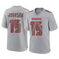 Kooe TB.Buccaneers #15 Tez Johnson Player Gray Atmosphere Fashion Home Game Stitched Jerseys