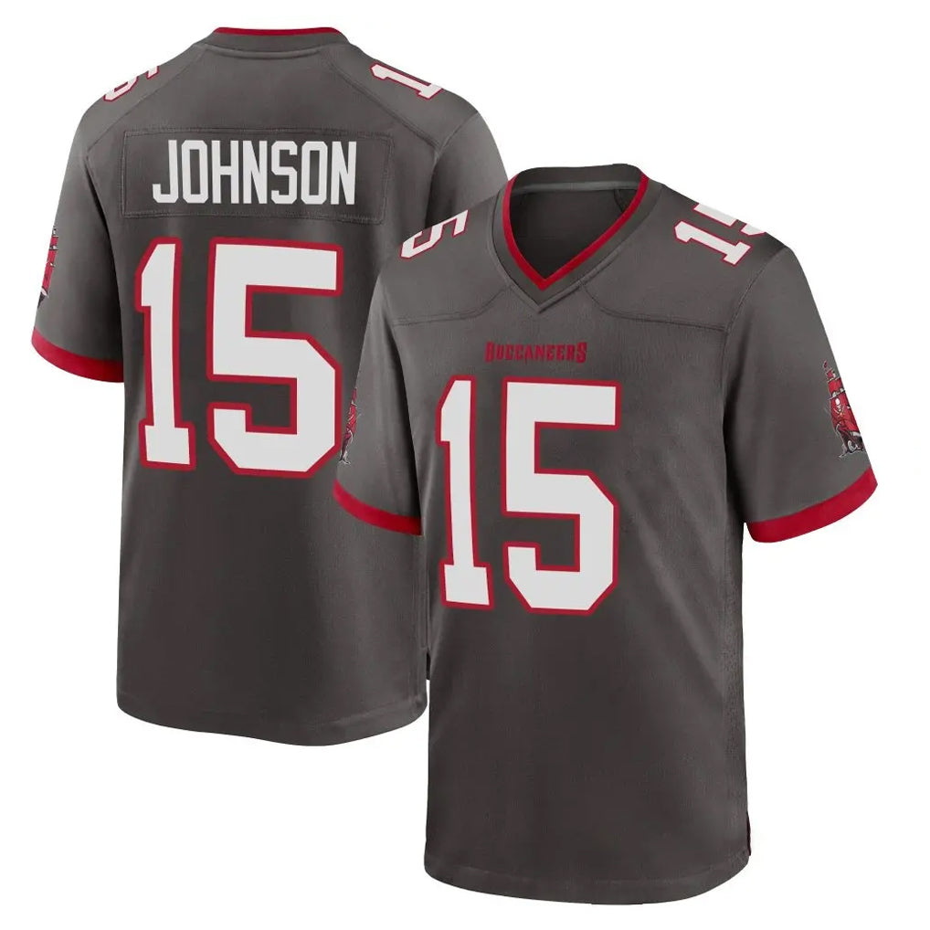Kooe TB.Buccaneers #15 Tez Johnson Player Pewter Alternate Home Game Stitched Jerseys